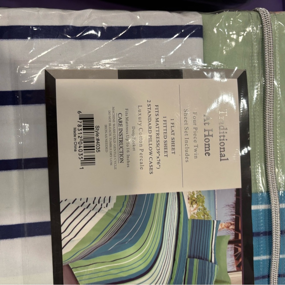 Traditional Home Striped Sheet Set